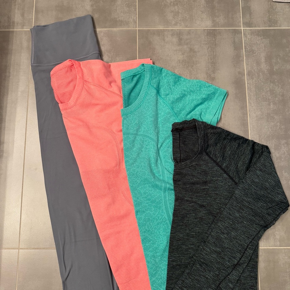 Lululemon Bundle Sz 10 Swiftly Tech Hip Length High Waist Align Pants Length 28” - Picture 15 of 16